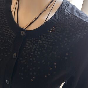 GAP  Classic Black Cardigan Sweater 100%Cotton